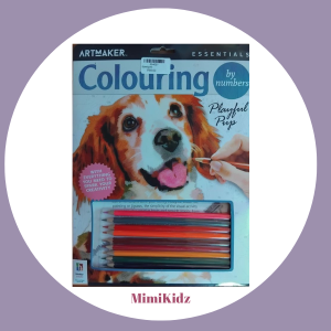 Colouring by numbers - Playful Pup