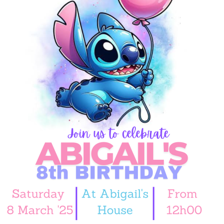Digital Kid's Invitation
